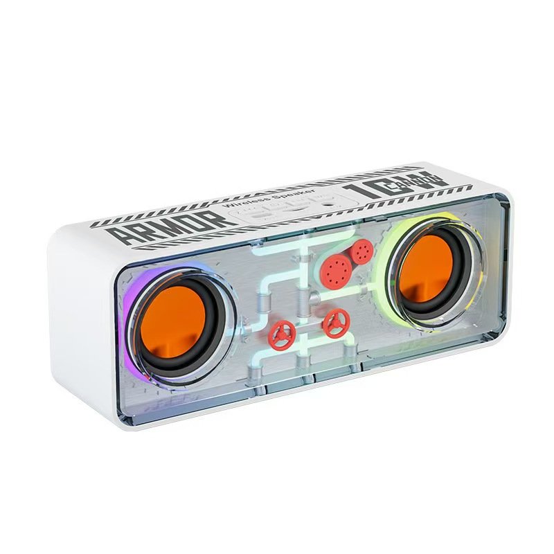 SHKL Wholesale Portable Wireless Speaker Transparent Robot Waterproof Chip Music Studio Light Smart Gaming Party Outdoor Sport